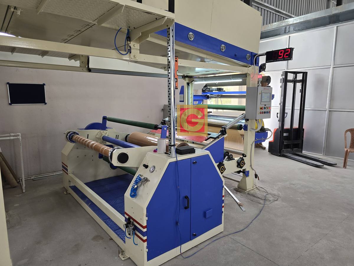BOPP tape adhesive coating plant manufactured by Goldmann Automatics (view 1)