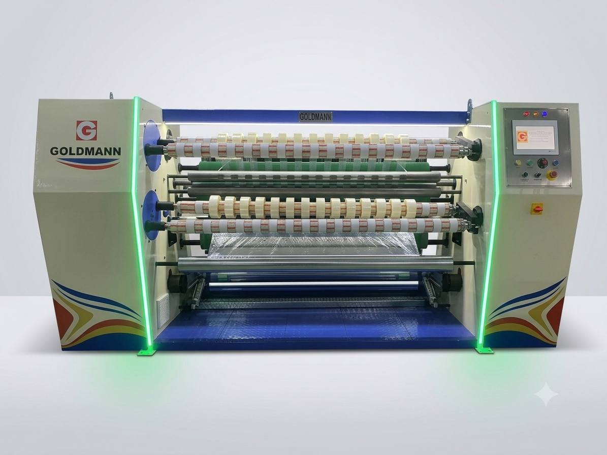 GA-SRT BOPP tape slitting rewinding machine by Goldmann Automatics (view 2)