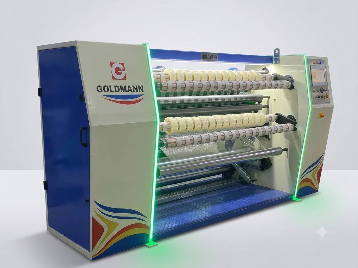 GA-SRT BOPP tape slitting rewinding machine by Goldmann Automatics (view 3)
